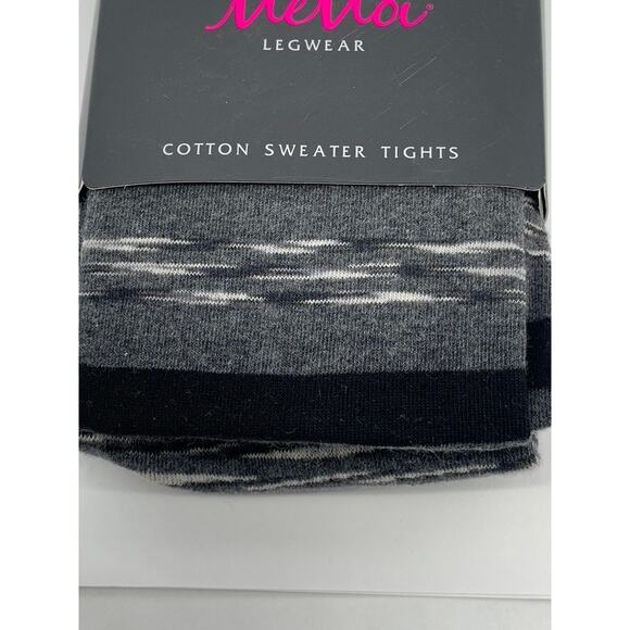 MEMOI Women's Dark Gray Heather Striped-Printed Palette Sweater Tights SZ M/L - Picture 4 of 8